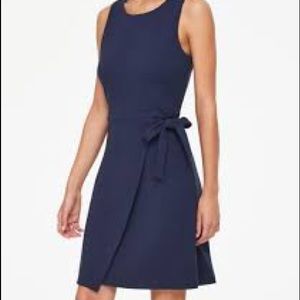 LOFT Navy Tie Side Stretchy Tank Dress